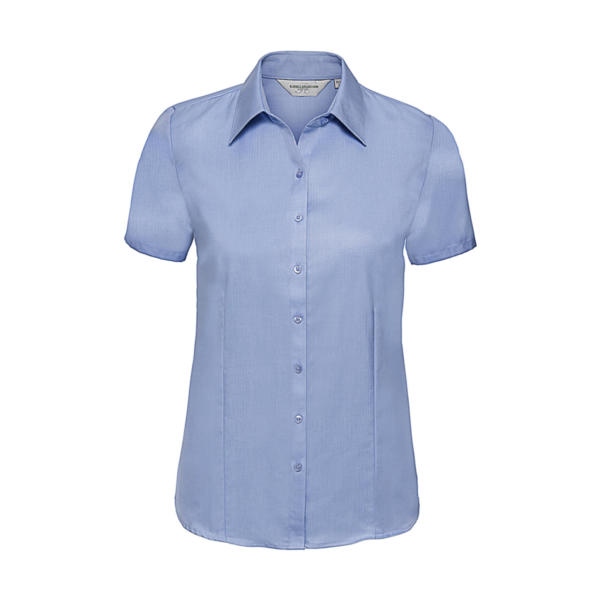 Ladies' Herringbone Shirt - Light Blue