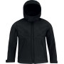 Kids' hooded softshell jacket Black 7/8 jaar