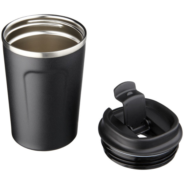 Thor 360 ml lekvrije koper vacuüm geïsoleerde drinkfles - Zwart