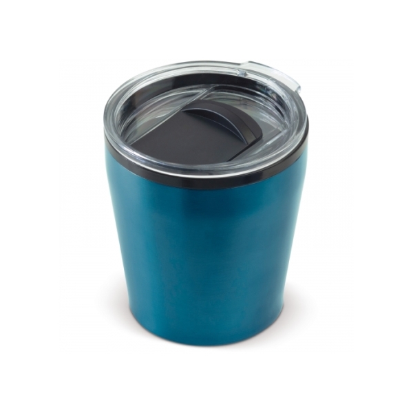 Koffiebeker metallic 180ml - Lichtblauw