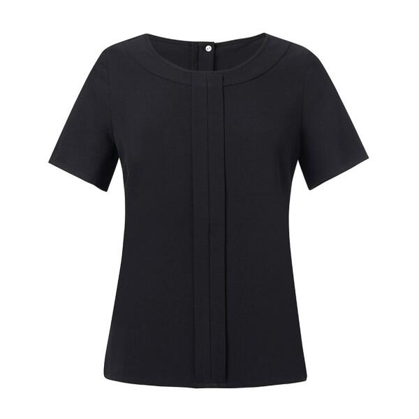 Ladies Verona Short Sleeve Shirt, Black, 8, Brook Taverner