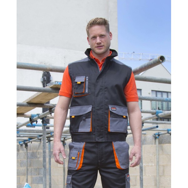Work-guard Lite Gilet Black / Grey / Orange 38 UK