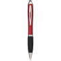 Nash coloured stylus ballpoint pen with black grip - Red/Solid black
