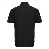 RUS Men SS Classic Pure Cotton Poplin Shirt, Black, S