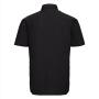 RUS Men SS Classic Pure Cotton Poplin Shirt, Black, S