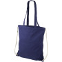 Eliza 240 g/m² cotton drawstring bag 6L - Navy