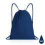 Impact AWARE™ recycled cotton drawstring backpack 145g, blue