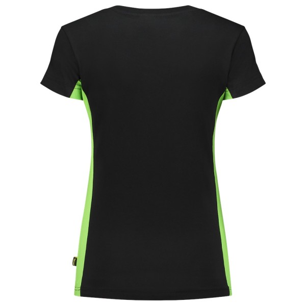 T-shirt Bicolor Dames 102003 Black-Lime XL