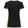 T-shirt Bicolor Dames 102003 Black-Lime XL