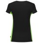 T-shirt Bicolor Dames 102003 Black-Lime 3XL