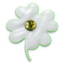 Four-leaved Clover Reflective PVC Label with butterfly buckle