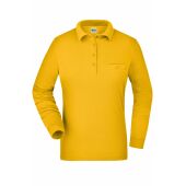 Ladies' Workwear Polo Pocket Longsleeve - gold-yellow - L