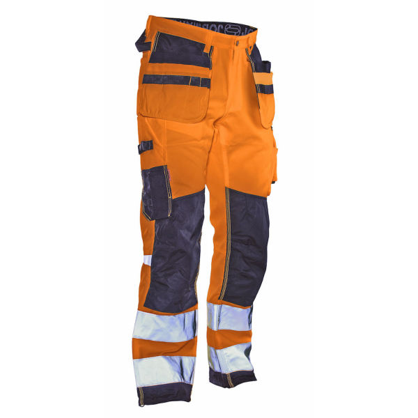 Jobman 2222 Hi-vis trousers star hp oranje/zwart D124