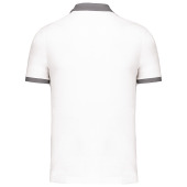 Heren-sportpolo White / sporty grey S