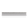 15cm. Aluminum triangular ruler, silver