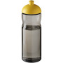 H2O Active® Eco Base 650 ml sportfles met koepeldeksel - Charcoal/Geel