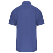 Men's short-sleeved cotton poplin shirt Cobalt Blue 3XL