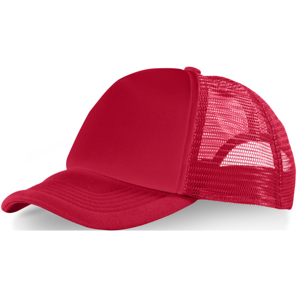 Trucker 5 panel cap - Red/Red