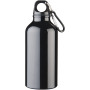 Oregon 400 ml aluminium water bottle with carabiner - Solid black