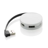 USB 2.0 hub met kabel, wit USB 2.0 hub met kabel, wit