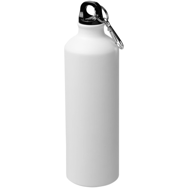 Pacific 770 ml matte water bottle with carabiner - White