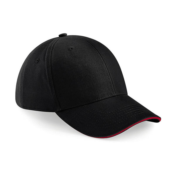 Athleisure 6 Panel Cap - Black/Classic Red - One Size
