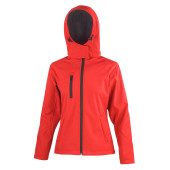 Core Ladies Tx Performance Hooded Soft Shell Jacket Red / Black M