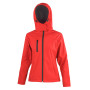 Core Ladies Tx Performance Hooded Soft Shell Jacket Red / Black M