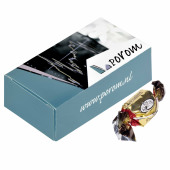 Doosje met 4 chocolade bonbons Doosje met 4 chocolade bonbons