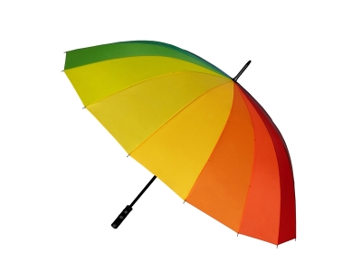 IMPLIVA - Regenboog paraplu - Handopening - Windproof -  125 cm