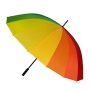 IMPLIVA - Regenboog paraplu - Handopening - Windproof -  125 cm - Multi kleur