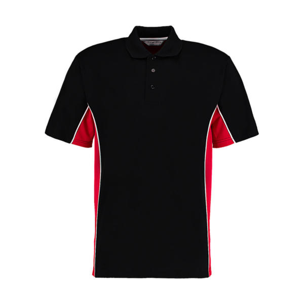 Classic Fit Track Polo - Black/Red/White - 2XL
