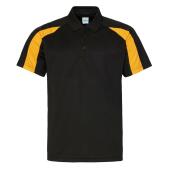 AWDis Cool Contrast Polo Shirt, Jet Black/Gold, L, Just Cool