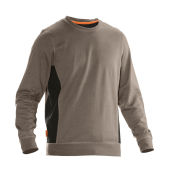 Jobman 5402 Roundneck sweatshirt khaki/zwart 4xl