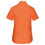 Overhemd in onderhoudsvriendelijk polykatoen-popeline korte mouwen dames Orange XXL