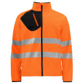 6432 Softshell Jacket HV Orange/Black 3XL