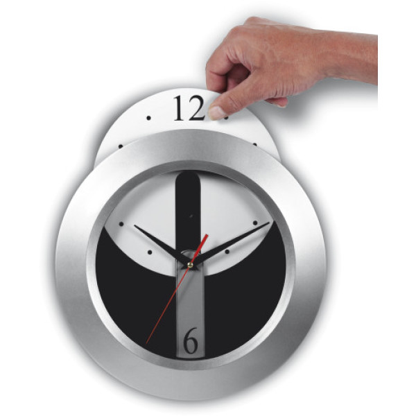 ABS wall clock silver