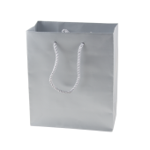 Mat gelamineerde papieren tas 220 x 290 x 100 mm. zilver en goud Mat gelamineerde papieren tas 220 x 290 x 100 mm. zilver en goud