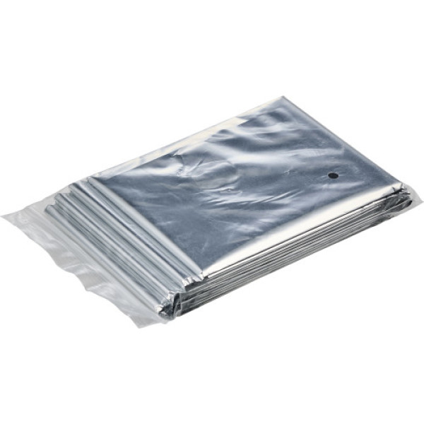 Aluminium emergency blanket silver