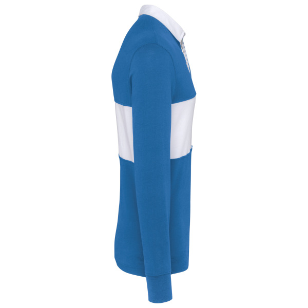 Rugbypolo met lange mouwen Sporty Royal Blue / White M
