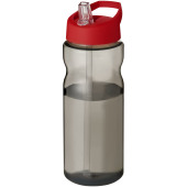 H2O Active® Eco Base 650 ml drikkeflaske og låg med hældetud - Trækul/Rød