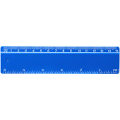Refari liniaal van 15 cm van gerecycled plastic - Blauw
