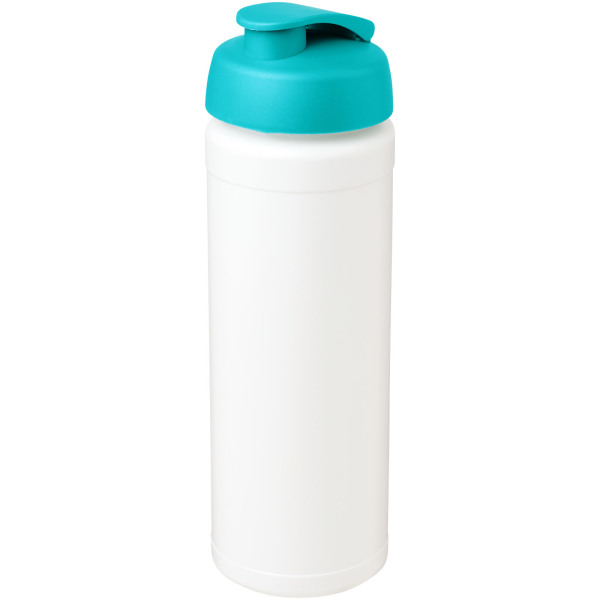 Baseline® Plus grip 750 ml flip lid sport bottle - White/Aqua
