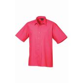 Short Sleeve Poplin Shirt, Hot Pink, 15.5, Premier