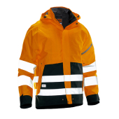 Jobman 1273 Hi-vis shell jacket oranje/zwart xl