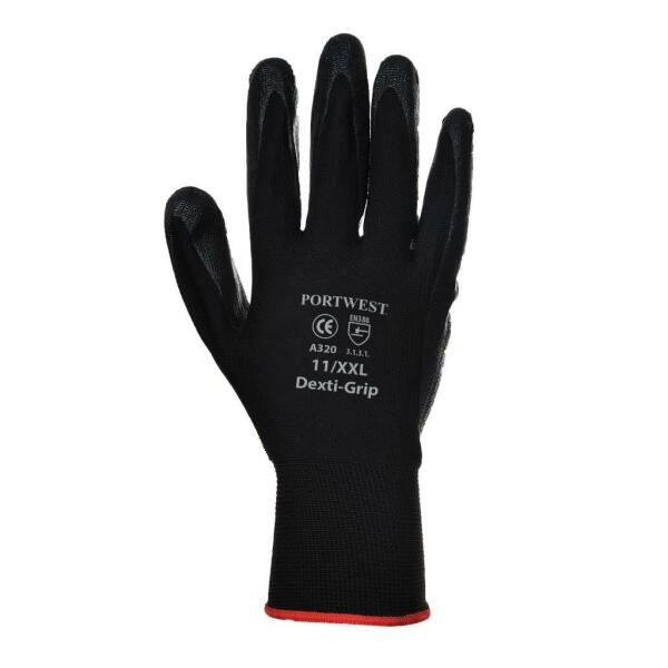 Dexti-Grip Gloves, Black, L, Portwest
