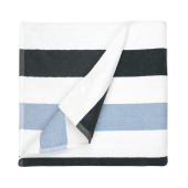 Beach Towel Stripe - Anthracite/Light Blue