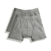 Classic Boxer 2 Pack - Light Grey Marl - M