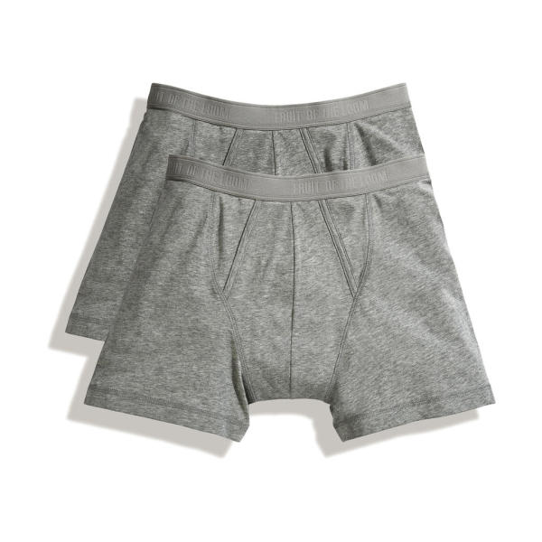 Classic Boxer 2 Pack - Light Grey Marl
