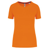Gerecycled damessport-T-shirt met ronde hals Fluorescent Orange M